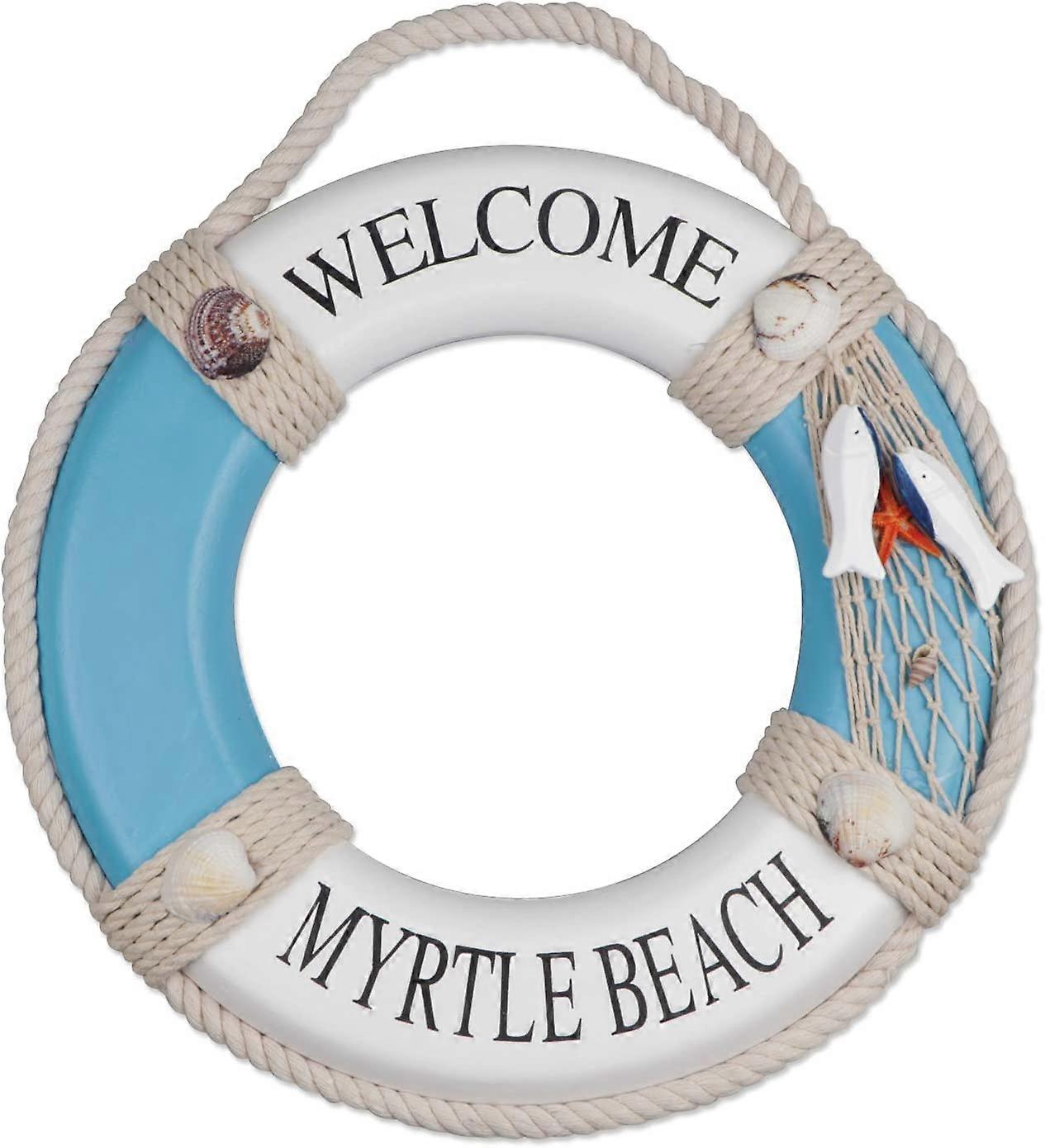 עץ חיים ימיים ימיים דקורטיביים Lifebuoy מצוף אחסון דלת קיר תלויה תפאורה