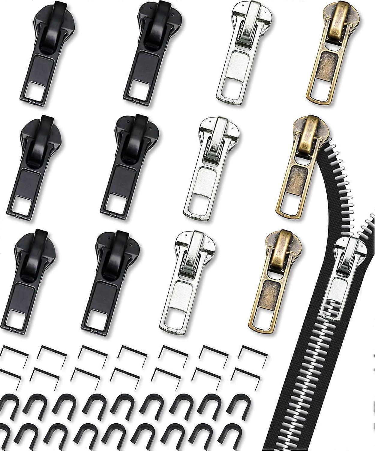 52 piece metal zipper head set