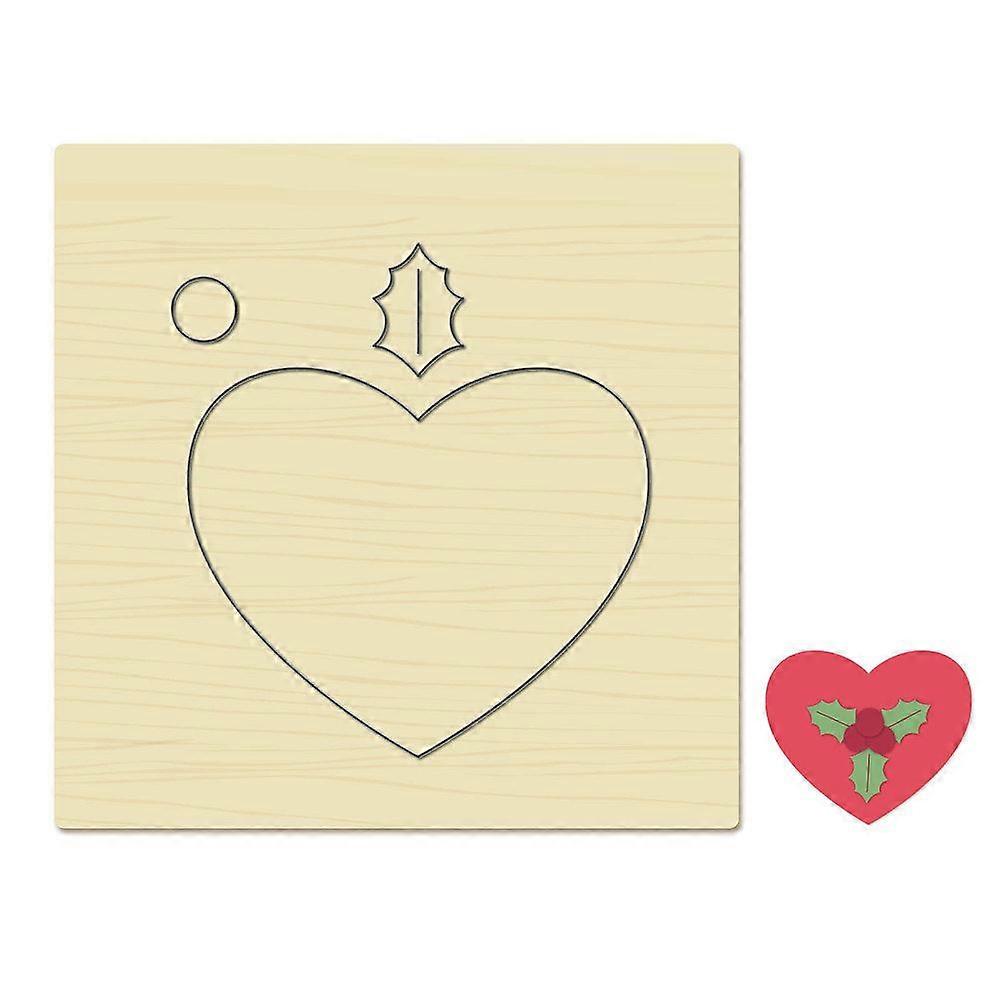Wood Cutting Dies with Steel for DIY Scrapbooking/Photo Album Decorative Embossing DIY Paper Card Heart Pattern 10x10cm