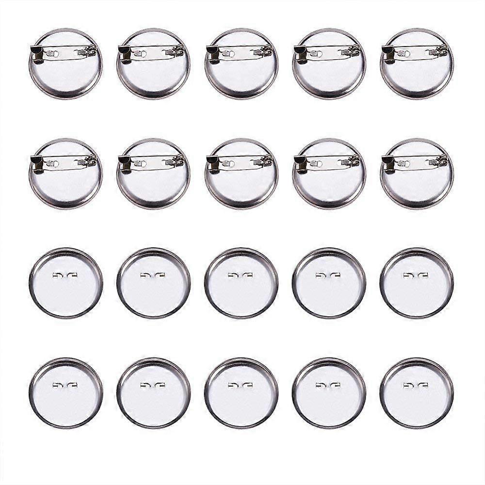 DIY Iron Brooch Findings Brooch Base Blanks Trays Backs Platinum 29mm
