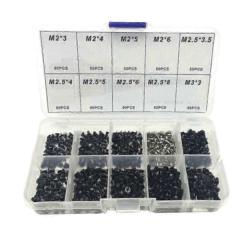 500Pcs καθολική εξάρτηση αντικατάστασης βιδών lap-top M2, M2.5, συμβατή με