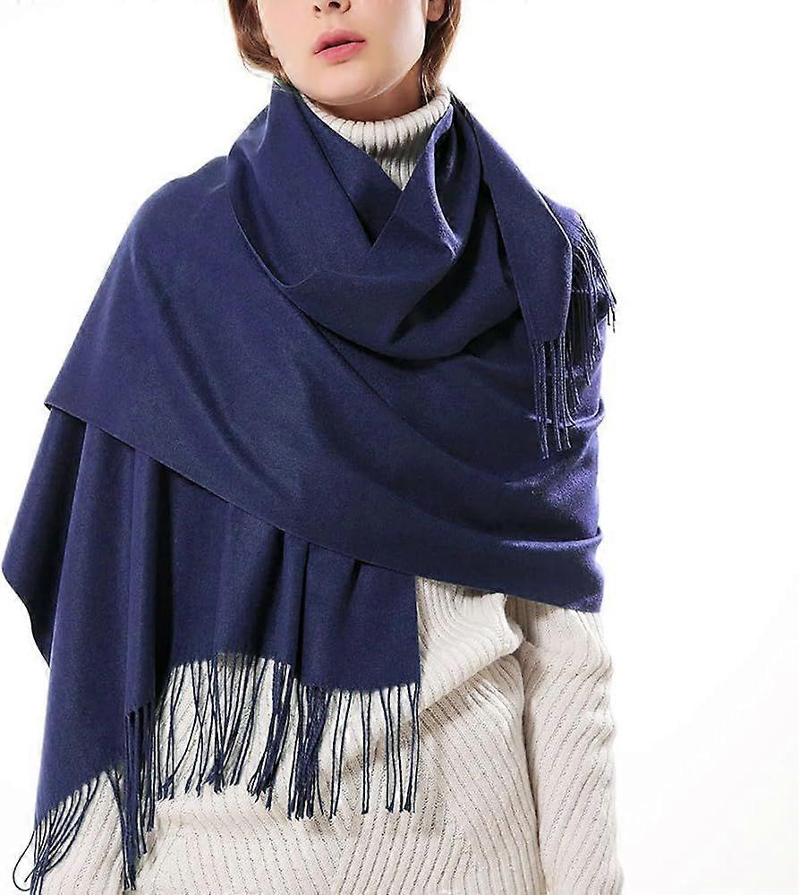 kvinners tykk myk kashmir ull pashmina sjal wrap skjerf - varm solid farge stjal