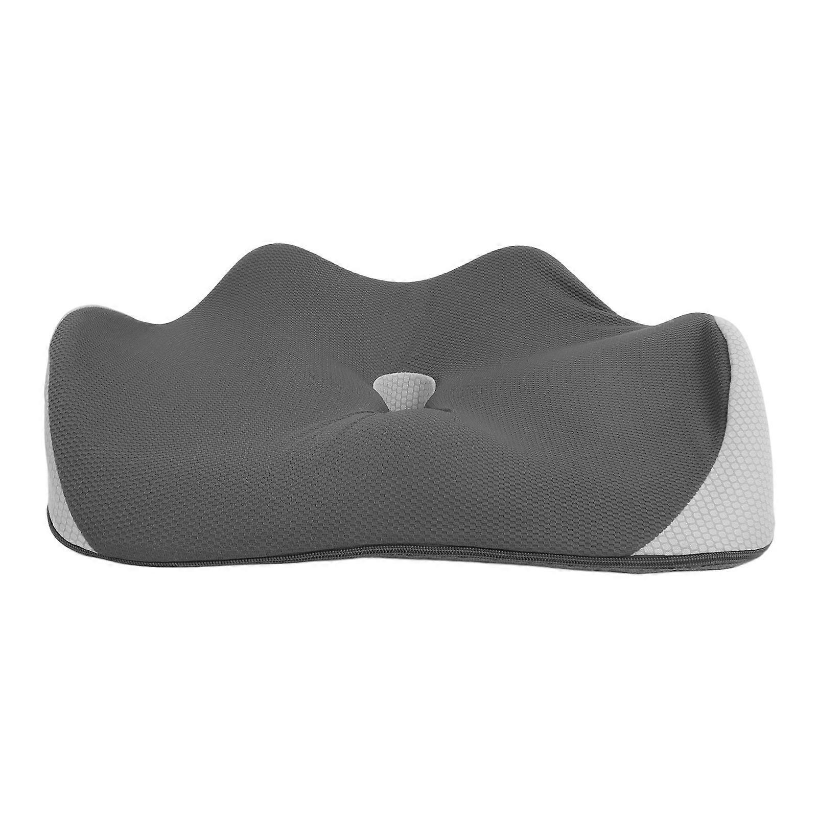 Seat Cushion for Long Sitting Memory Foam Slow Rebound Breathable Office Chair Cushion for Tailbone Low Back Car Driving Gray 