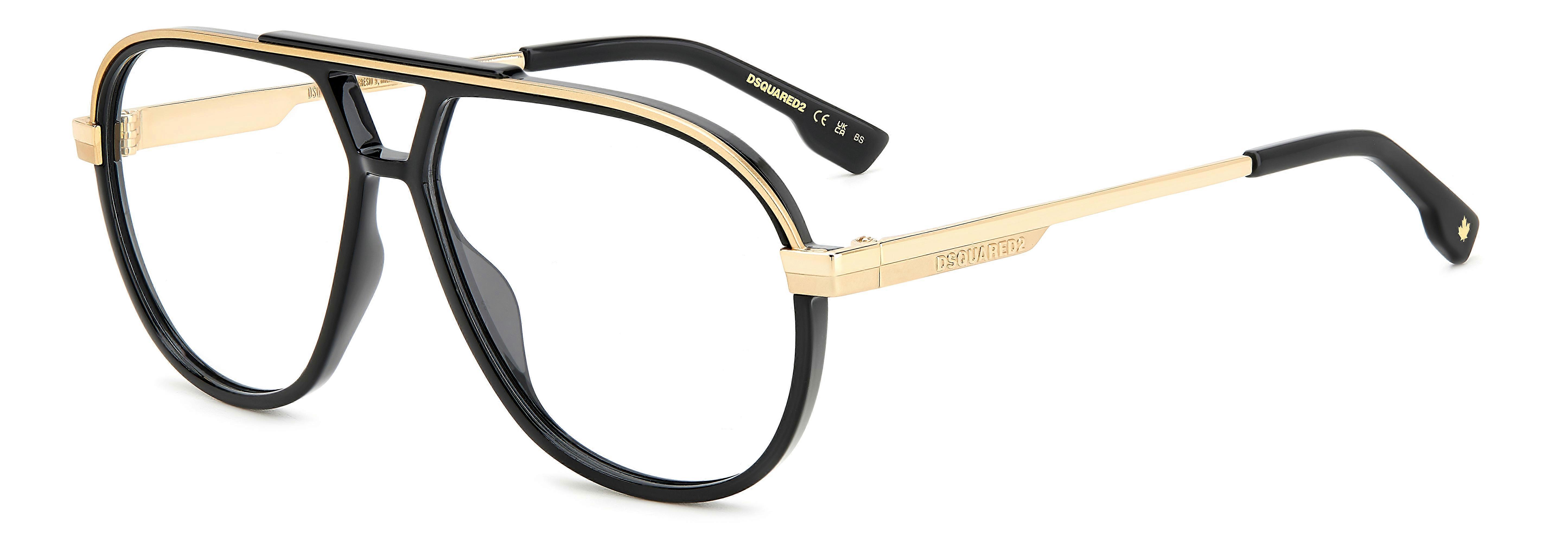 Eyewear Frames DSQUARED2 D2 0113 807 BLACK 58/12/145 MAN