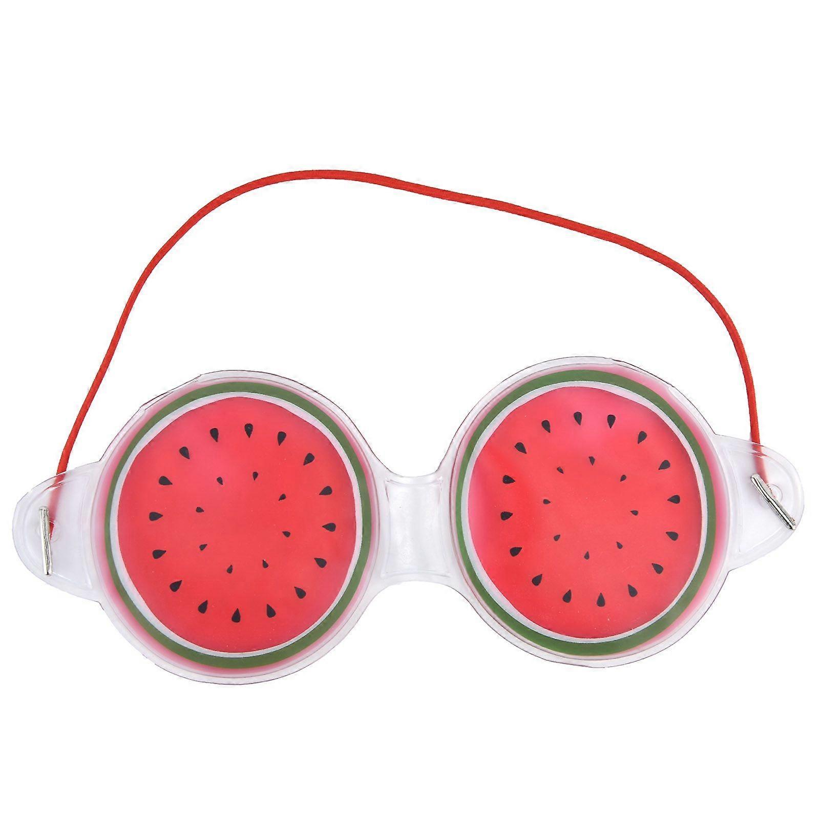 Eye Patch Fruit Pattern Cold Compress Fatigue Relieve Breathable Sleeping Eye Mask BlindfoldWatermelon