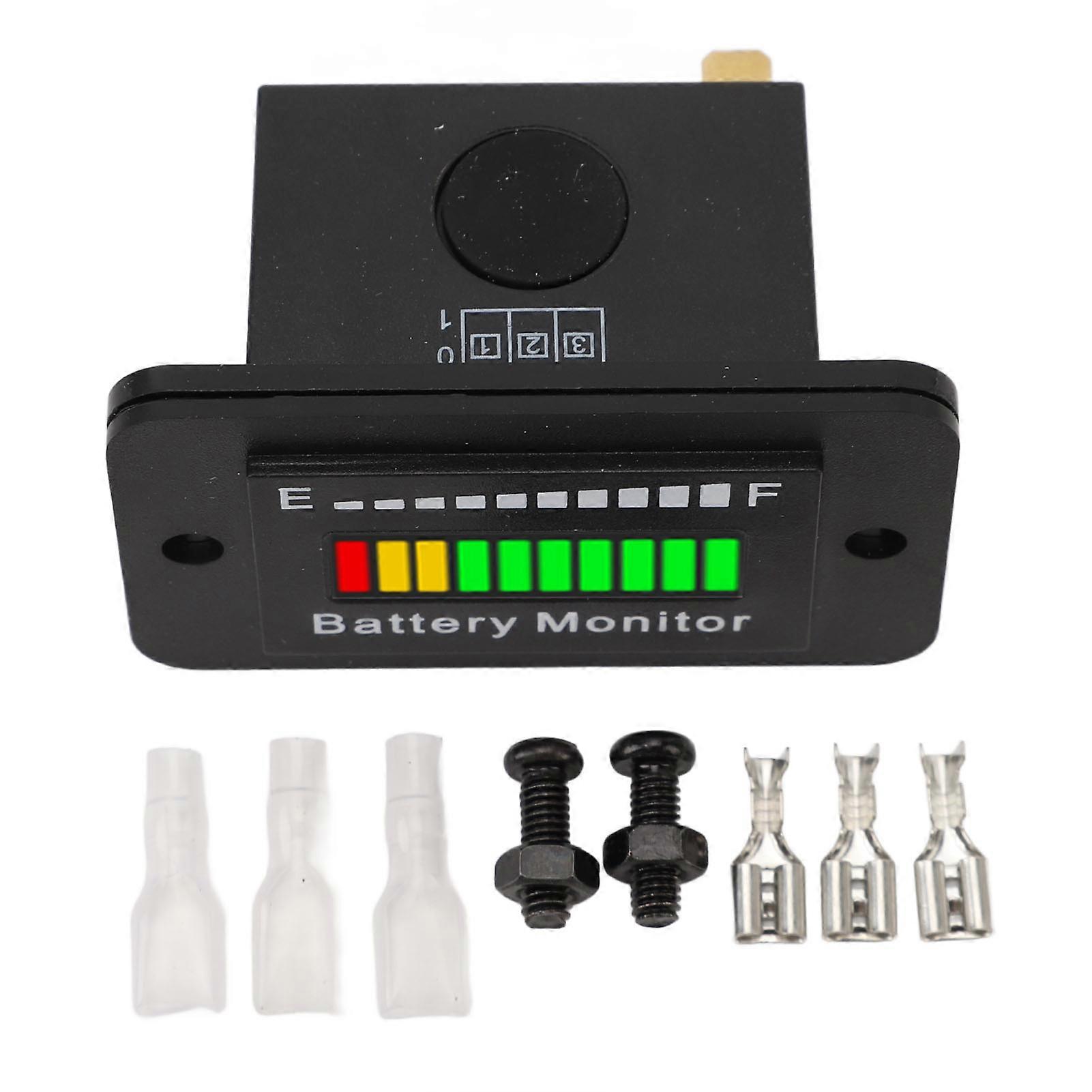 LED Battery Monitor Meter: Fuel Gauge Indicator for Various Vehicles