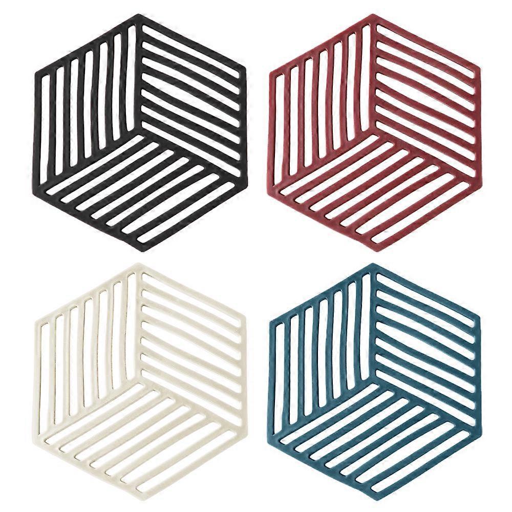 4pcs solid color coasters to protect your dining table