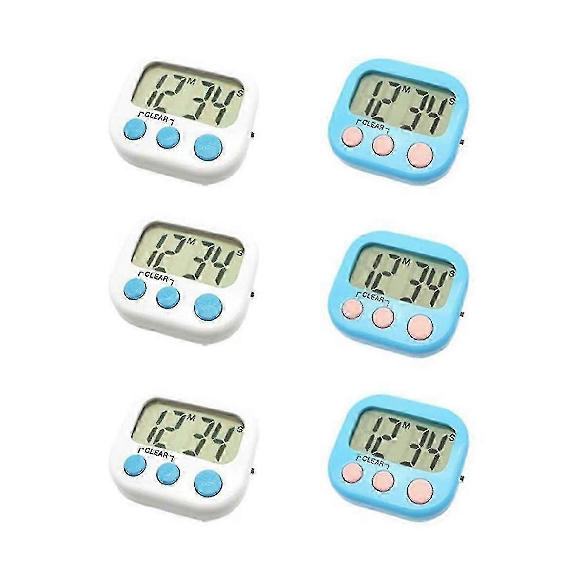 6 Pack Teachers Digital Small suitable for Kids with LCD Display suitable for Classroom, Homework, Exercise