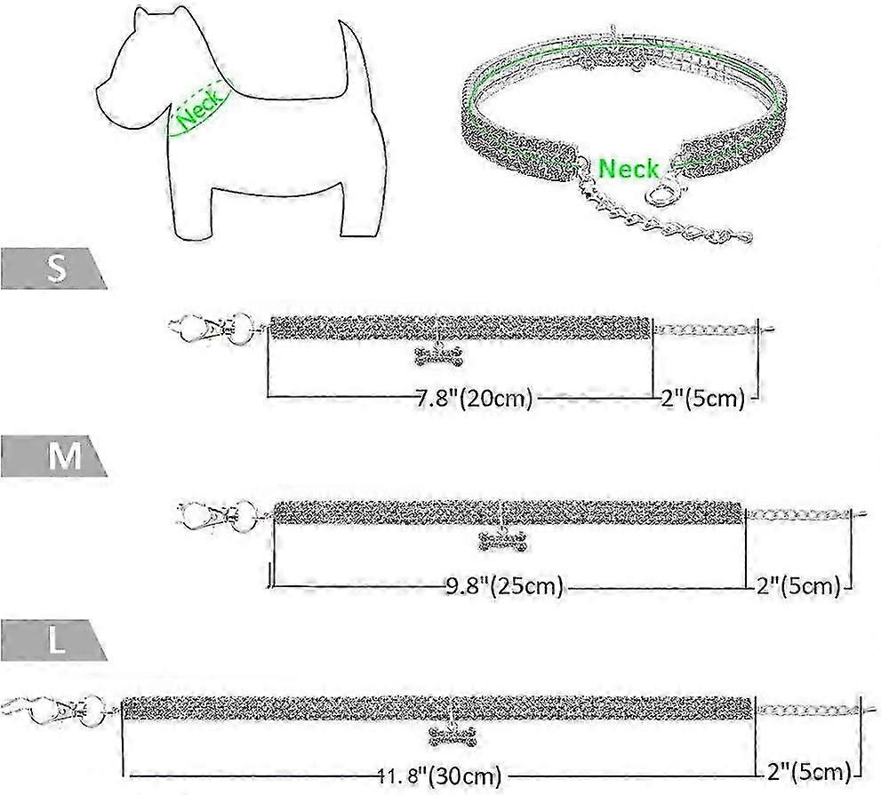 طوق الأليفة مع الماس - قابل للتعديل - قلادة مخلب قلب مرنة - للقطط - طوق صغير للحيوانات الأليفة