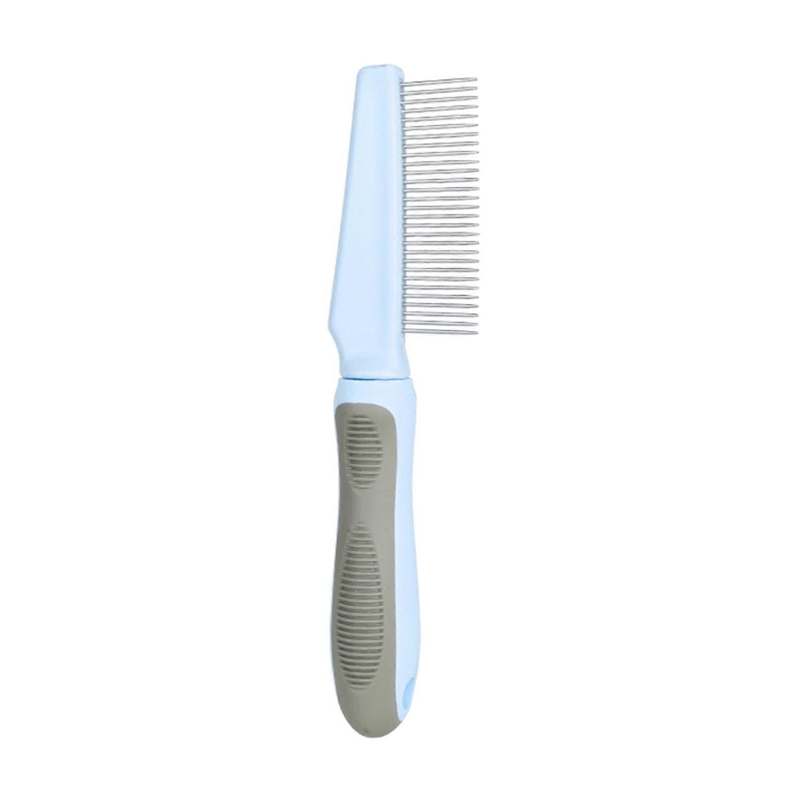 Cats Combs Pet Detangler Comb Pet Hair Removal Comb Shedding Combs Dog Combs Grooming Combs Dematting Combs Rake Combs  haze blue