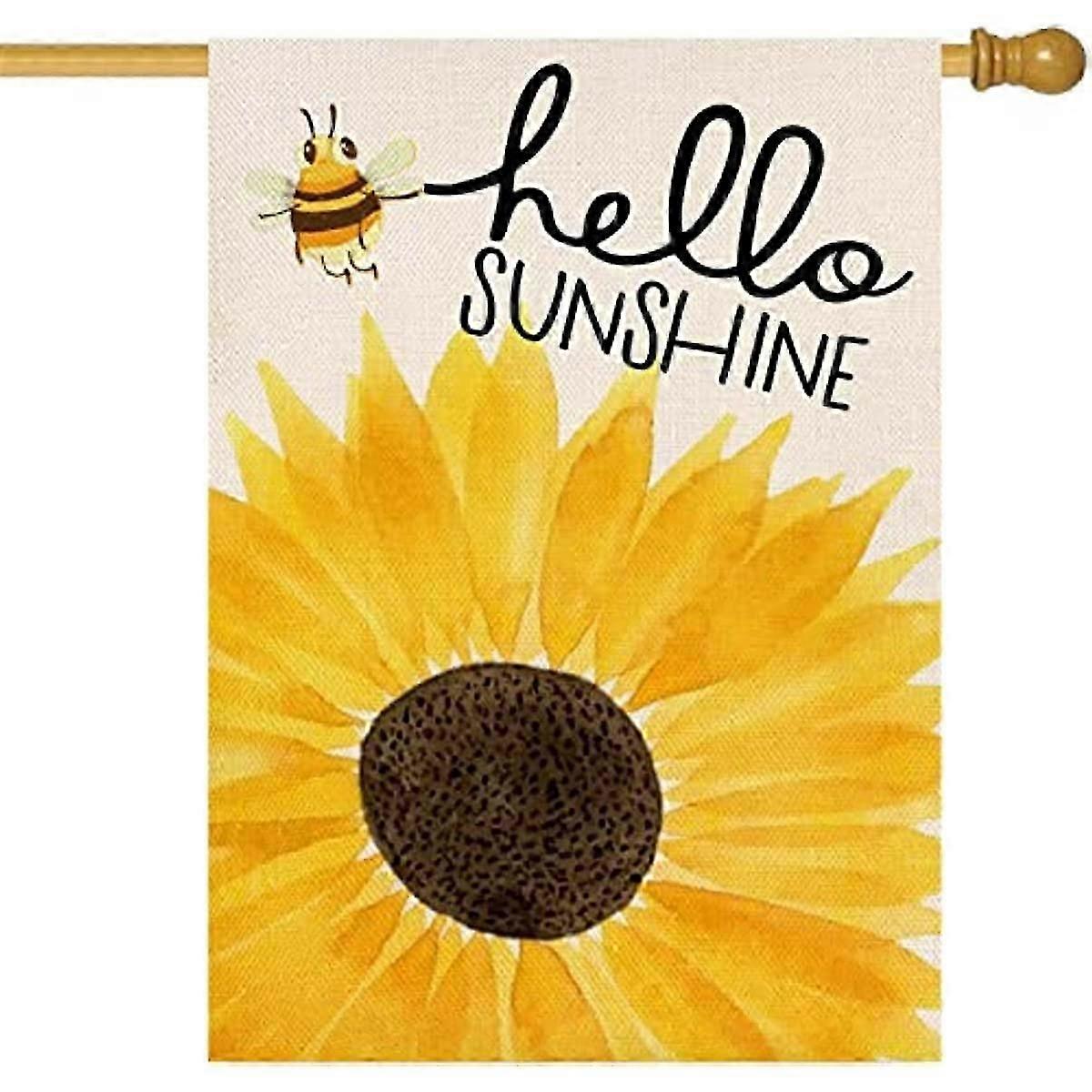 Hello Sunshine Sunflower Daisy Yard Flags