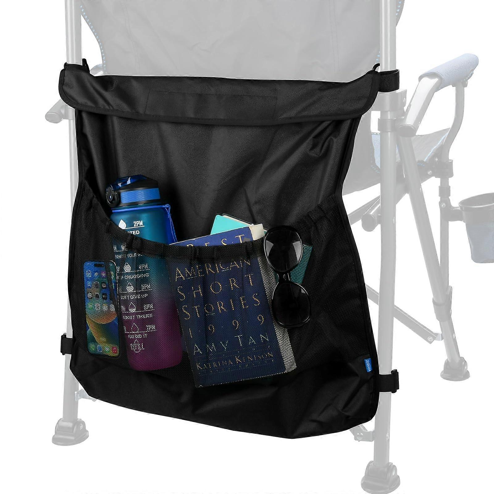 Wheelchair Storage Bag Backpack, Heavy-Duty Folding Chair Hanging Bag with Mesh Pocket for Easy Access and Organization