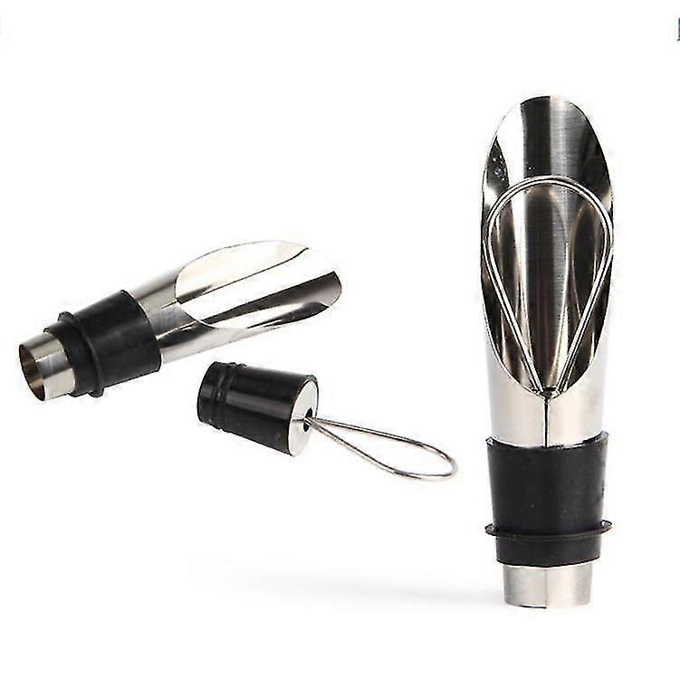 2-Pack Stainless Steel Liquor Pourer Tools With Stopper Set