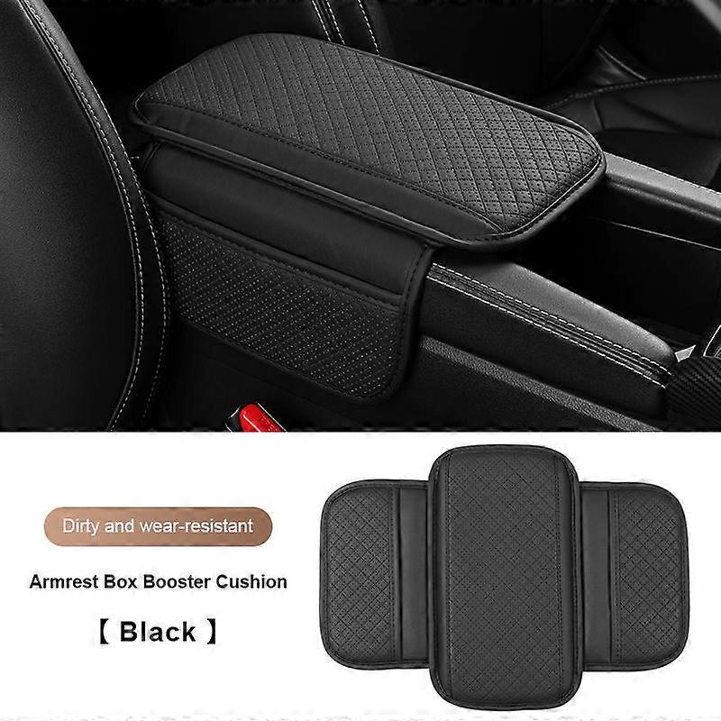 SEAMETAL Leather Car Armrest Pad Center Console Armrest Protection Pad Both Side Storage Bag