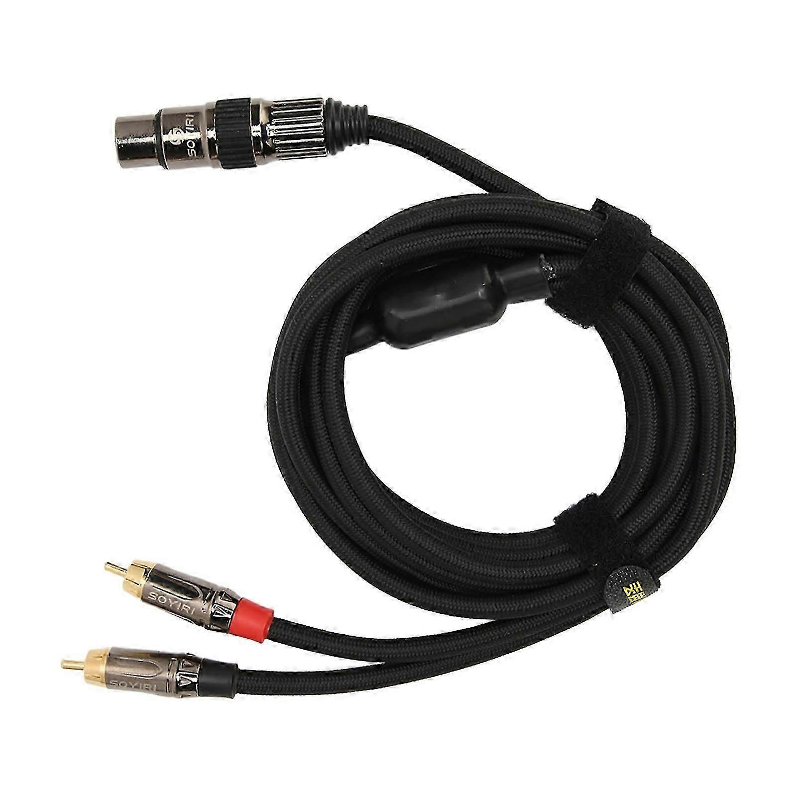 Xlr Female To Dual 2 Rca Male Cable 3 Pin Noise Shielding Gold Plated Plugs Xlr To Double Rca Y Splitter Adapter