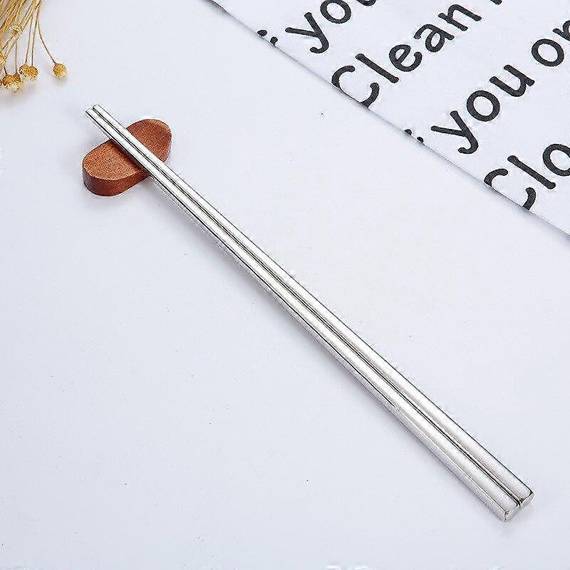 1 Pair Stainless Steel Chopsticks Portable Non-slip Food Sticks Tableware 23cm Chinese Chopsticks Tableware Kitchen Tools