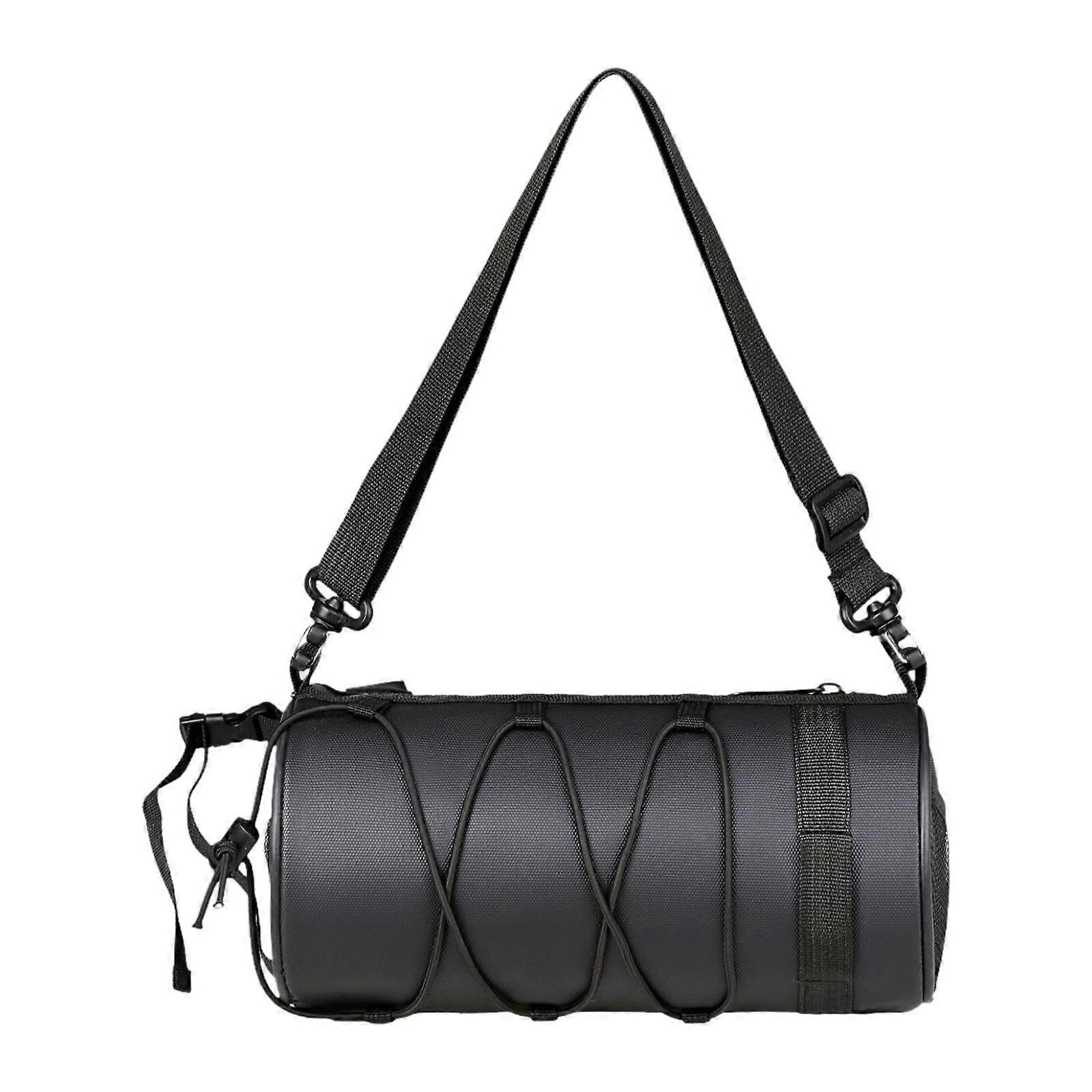 Bike Front Bag Shoulder Bag Multi Use Large Capacity External Elastic Cord Bike Frame Bag Travel Use Outdoor Sports Commuting