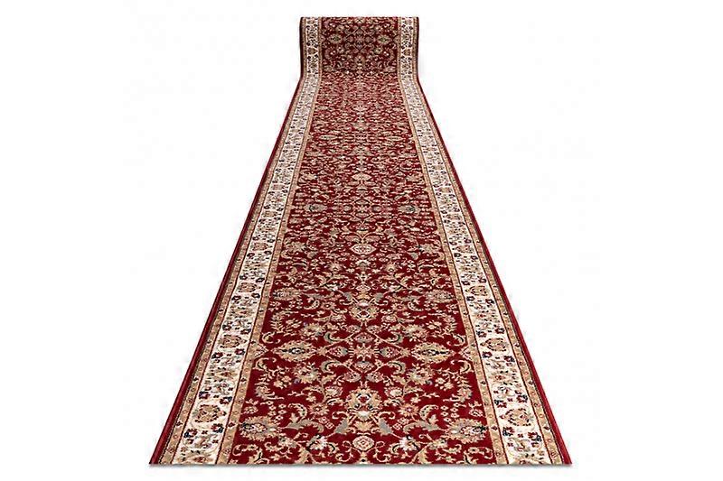 Chemin de table en laine NAIN Ornement, fleurs 144 51066 bordeaux / beige 80cm