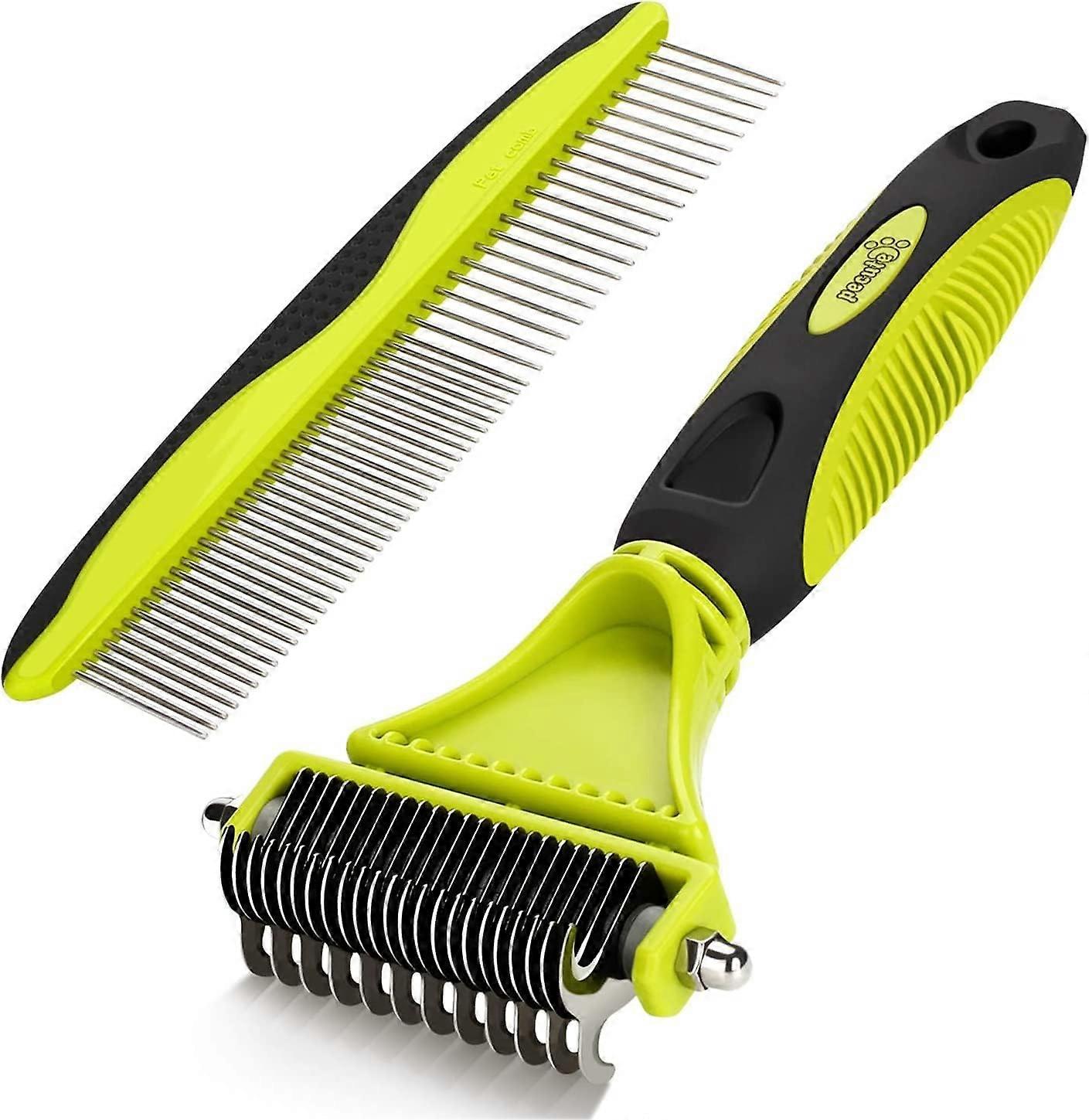 Pet Grooming Comfort, Versatile Comb for Pets with Ergonomic Non-Slip Handle for Safe, Efficient and Gentle Dematting - Ideal for Small, Medium, and
