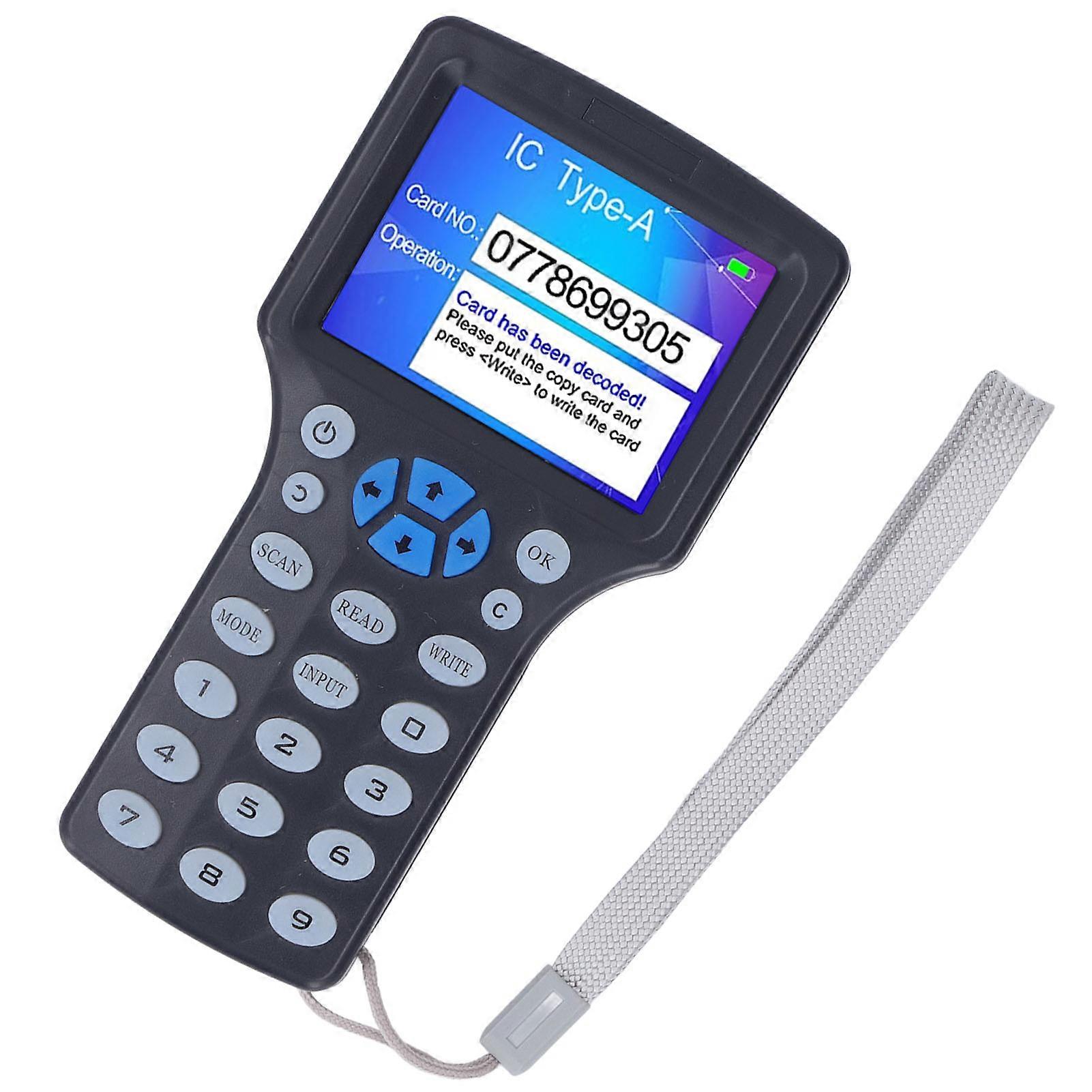 Black NFC RFID Card Reader with UID Keychain HD 2.8inch Full Color Screen Card Copier Writer Duplicator