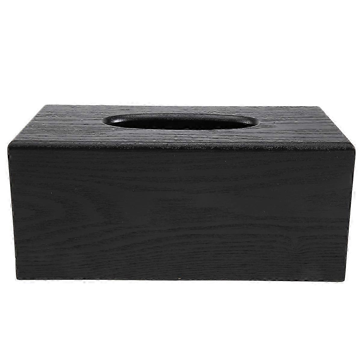Caja de pañuelos Caja de pañuelos rectangular de madera natural Caja de pañuelos
