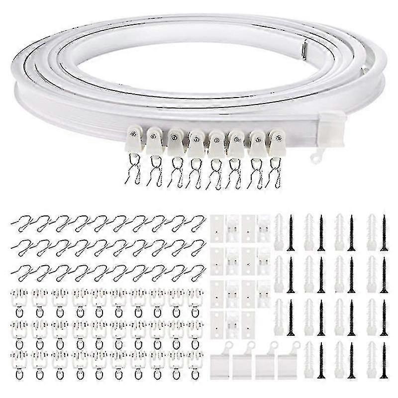 Flexible Curved Ceiling Track Adjustable 1-5M Bendable Room Decor Curtain Rail