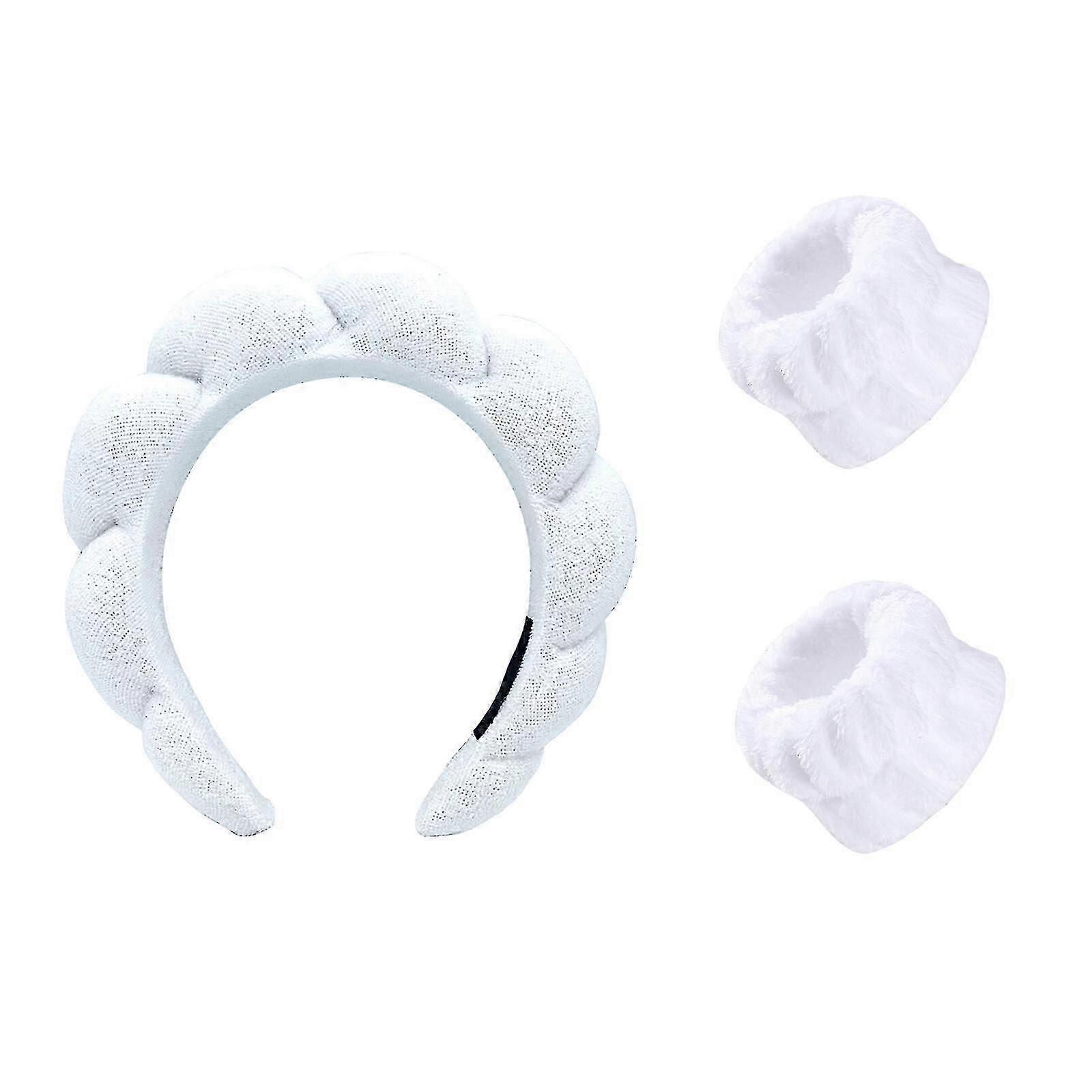 Sponge Spa Pandebånd til vask af ansigtsmakeup Pandebånd til hudpleje, brusebad - blødt og absorberende materiale