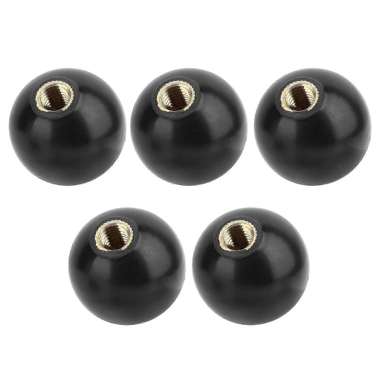 5Pcs Threaded Ball Knobs M10 Female Thread Black Handle Thermoset Ball Knob for Equipment Machinery