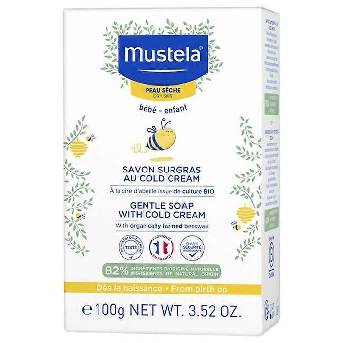 Moisturizing Cold Cream Surgras Soap - Mustela - 100g - Fragrance-free - Hydrating and protective