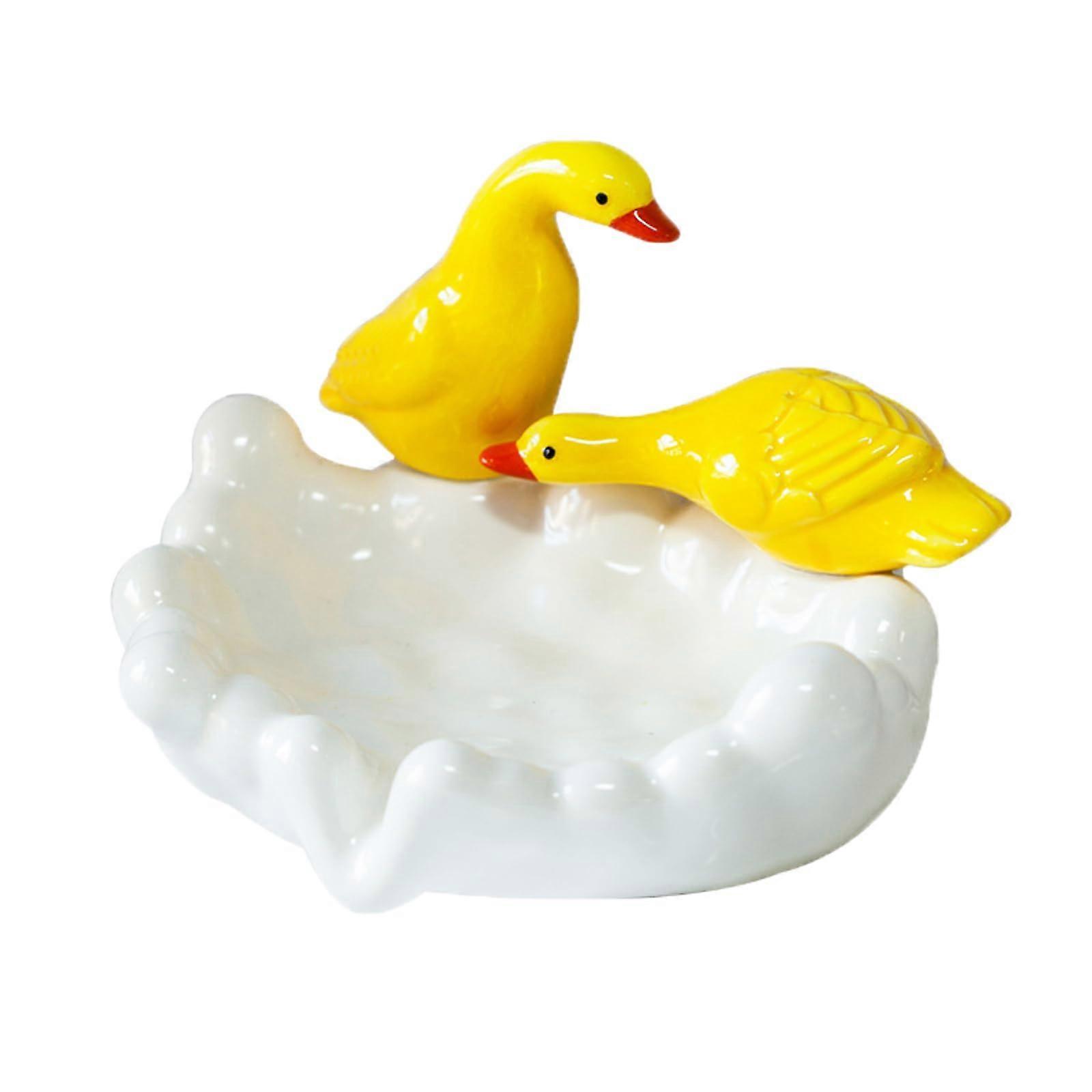 White Ceramic Soap Box - Moisture-Wicking Design for Clean & Dry Soap Storage, Chic Bathroom Decor​​