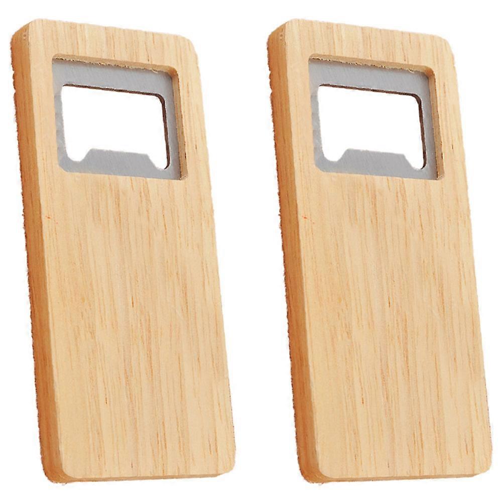 Creative starter Beer starter square opener Simple wooden bottle opener