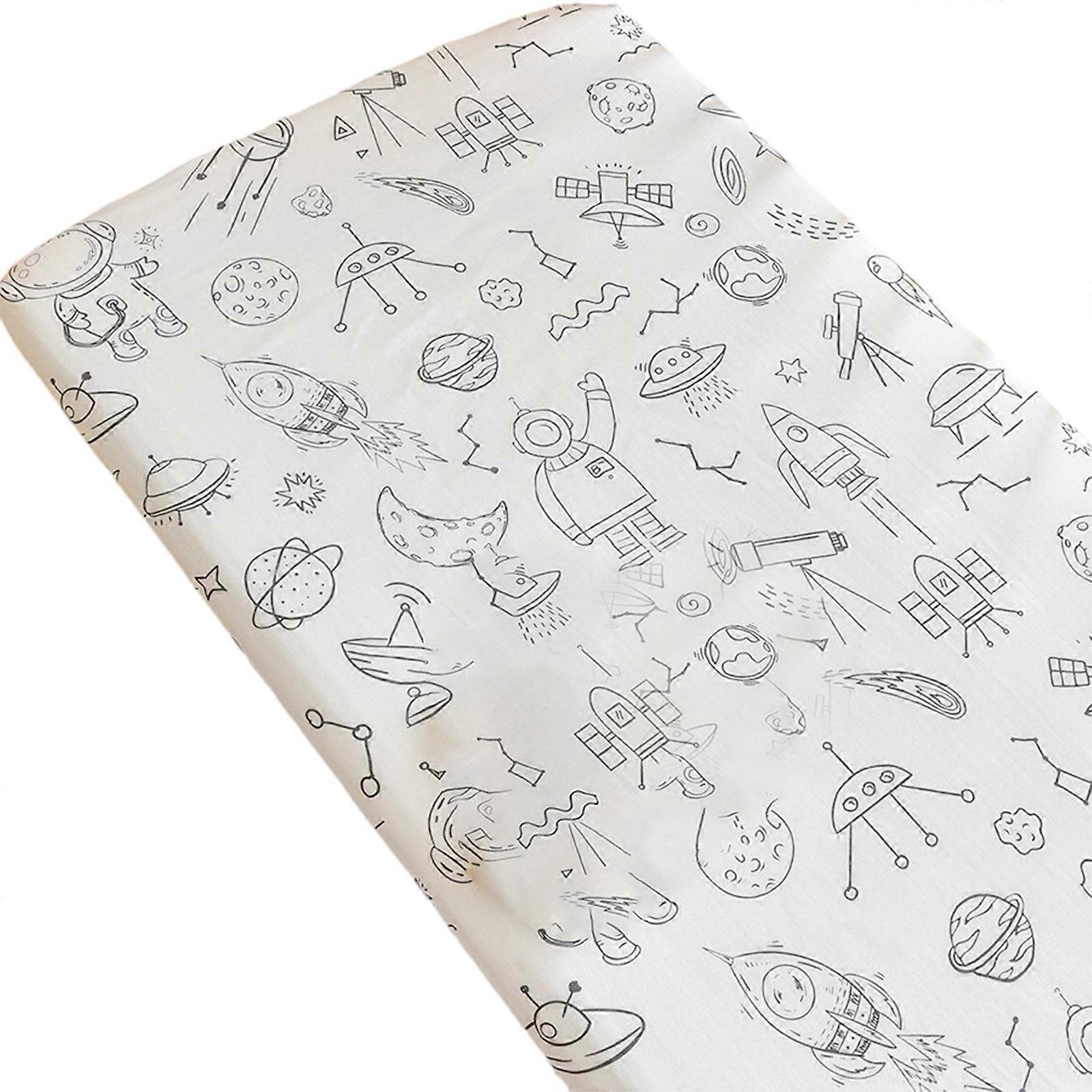Baby Fitted Sheet Newborns Diaper Changing Pad Sleeve Breathable Bassinet Sheet Printed Mattress Case Protector