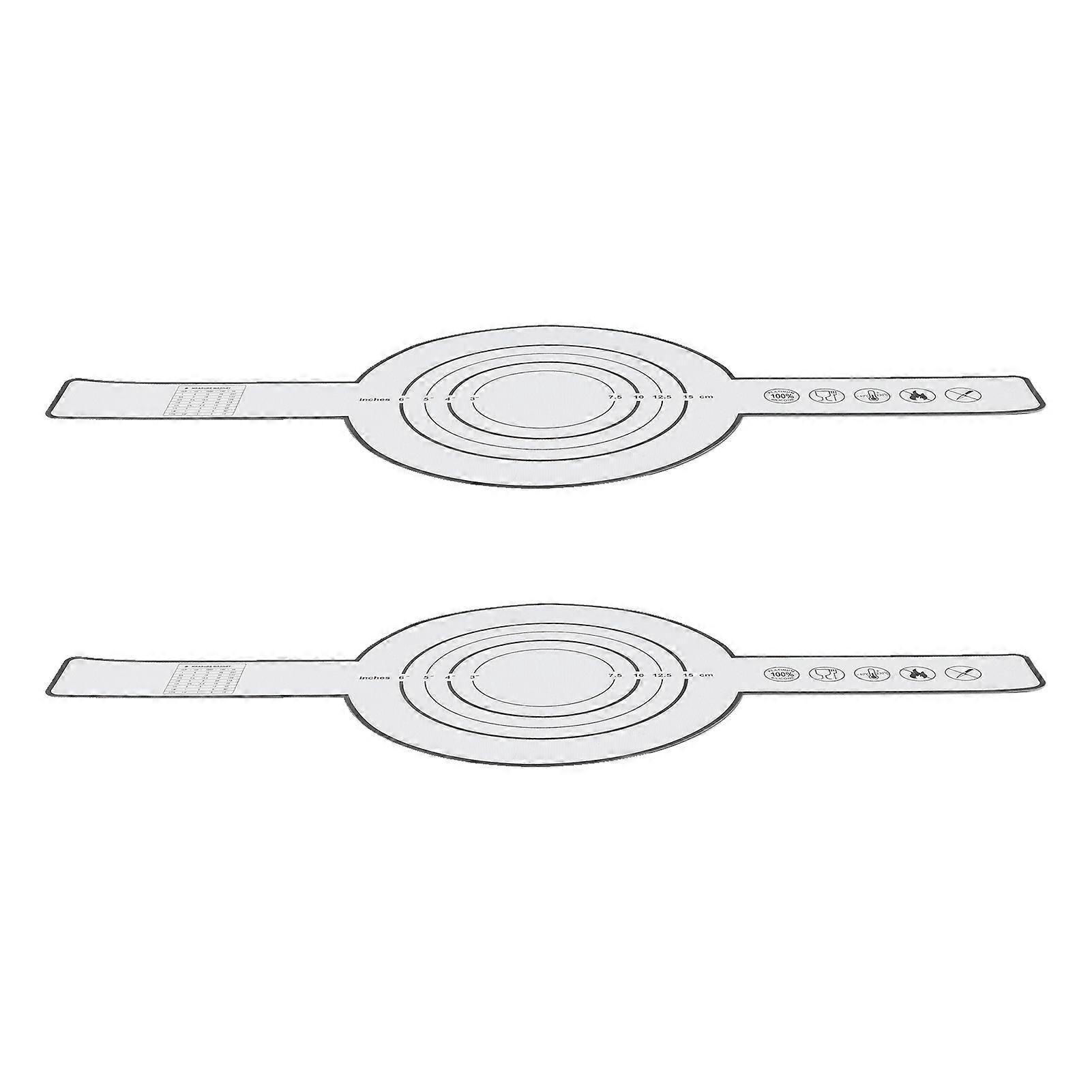 2pcs Black Silicone Bread Sling Baking Mat Non-Stick Heat Resistant