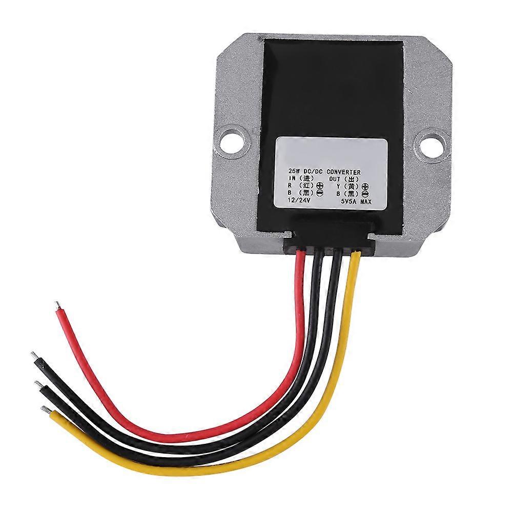 12V/24V to 5V 5A 25W DC-DC Step Down Voltage Converter for Vehicle