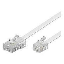 Modular cable - Wentronic - 8P4C plug to 6P4C plug - 3m white