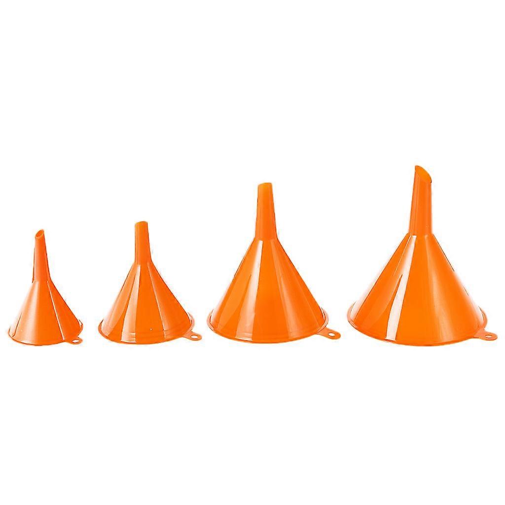 Car Refueling Multi-Function Funnel Gasoline Engine Oil Additive Motorcycle Farm Machine Funnel Filling Spout Pour Tool Orange
