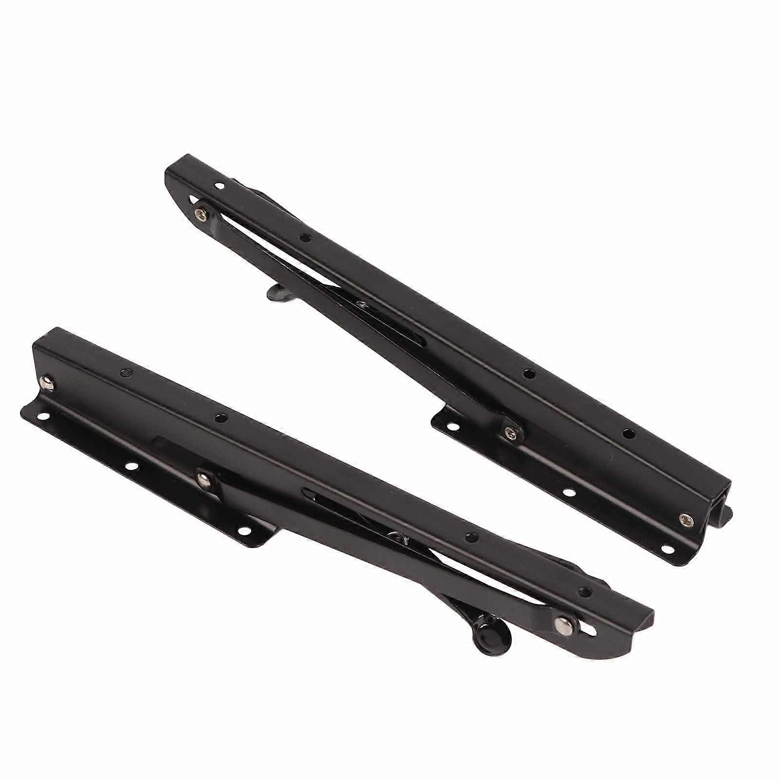 2PCS Metal Folding Shelf Brackets Wall Mounted Collapsible Triangular Stand for Table Work 