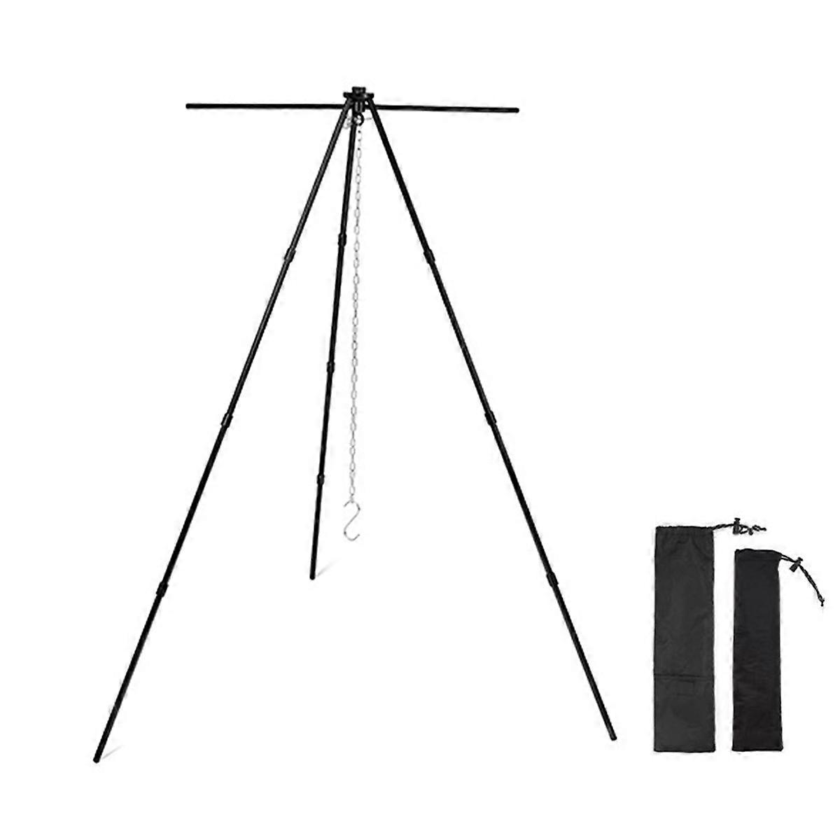 Black Outdoor Aluminum Alloy Tripod Hanger Storage Rack