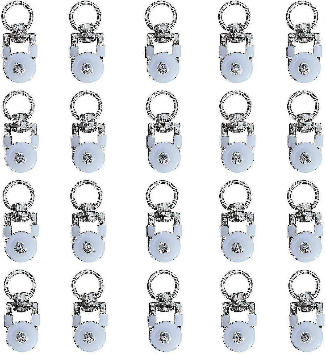 20pcs Silent Double Track Curtain Rollers for Smooth Window Curtain Operation