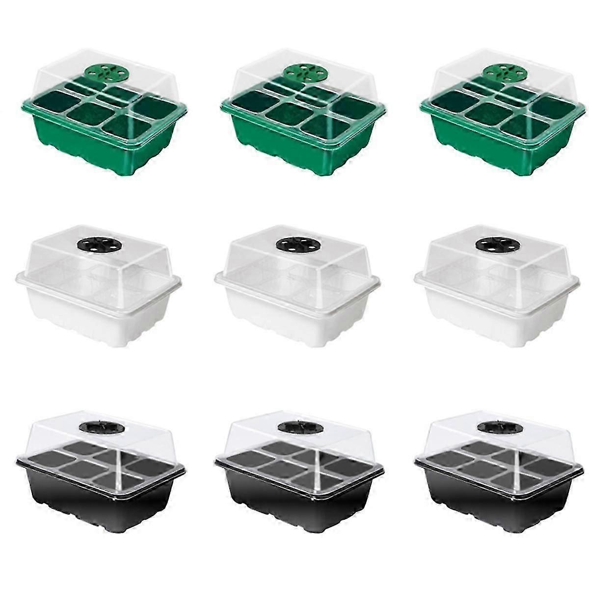Seed Starting Kit with Adjustable Humidity Dome and Basic Plant Starting Kit Mini Greenhouse Germination Kit