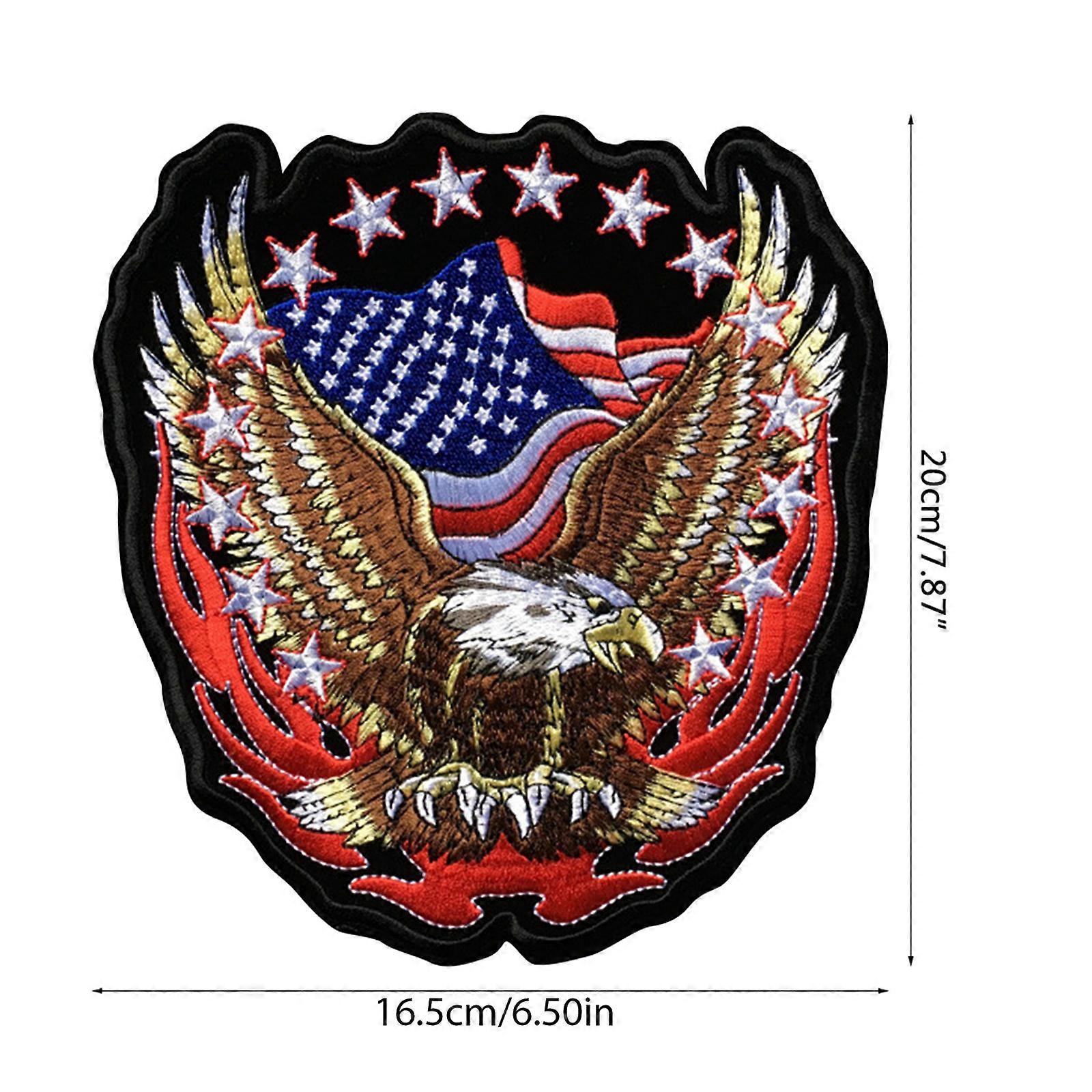 Large Stickers For Clothes Patches Eagle Embroidery Patch DIY Patches For Clothing Applique Embroidery Dark Patches Multi-Colored M
