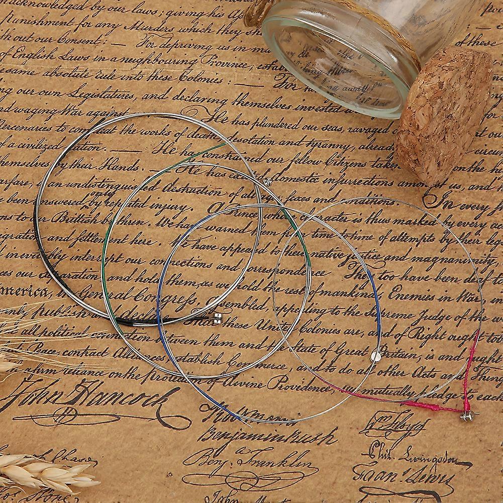 4Pcs 4/4 Violin Strings Set Silver Stainless Steel D G A E