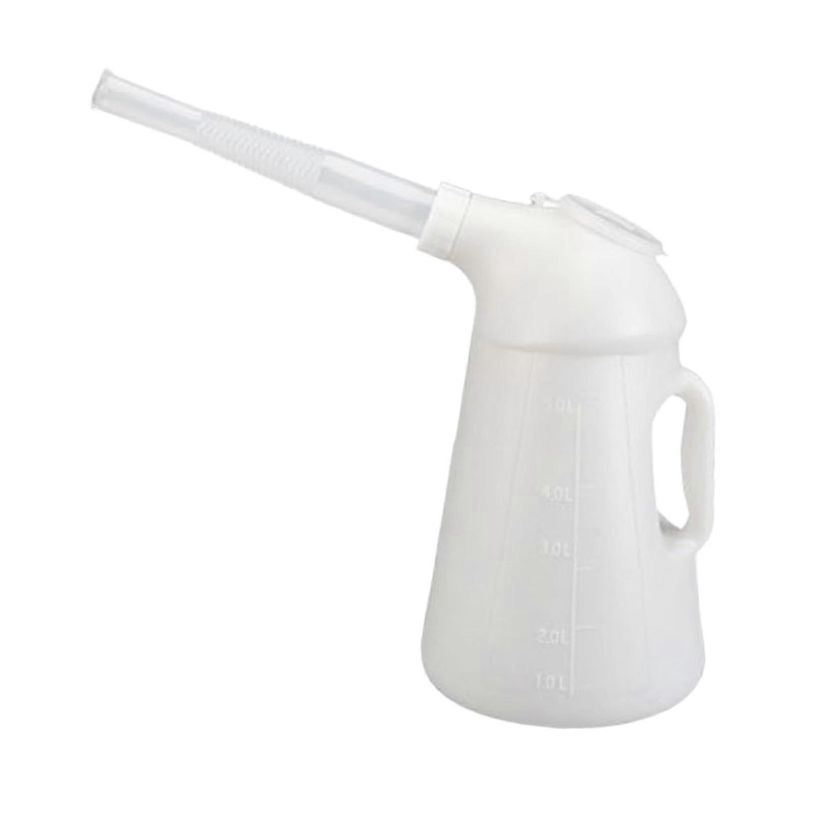 Oil Jug with Spout 5L Oil Measuring Container with Lid Engine Oil Dispenser Jug for Automotive Fluids and Maintenance Tasks
