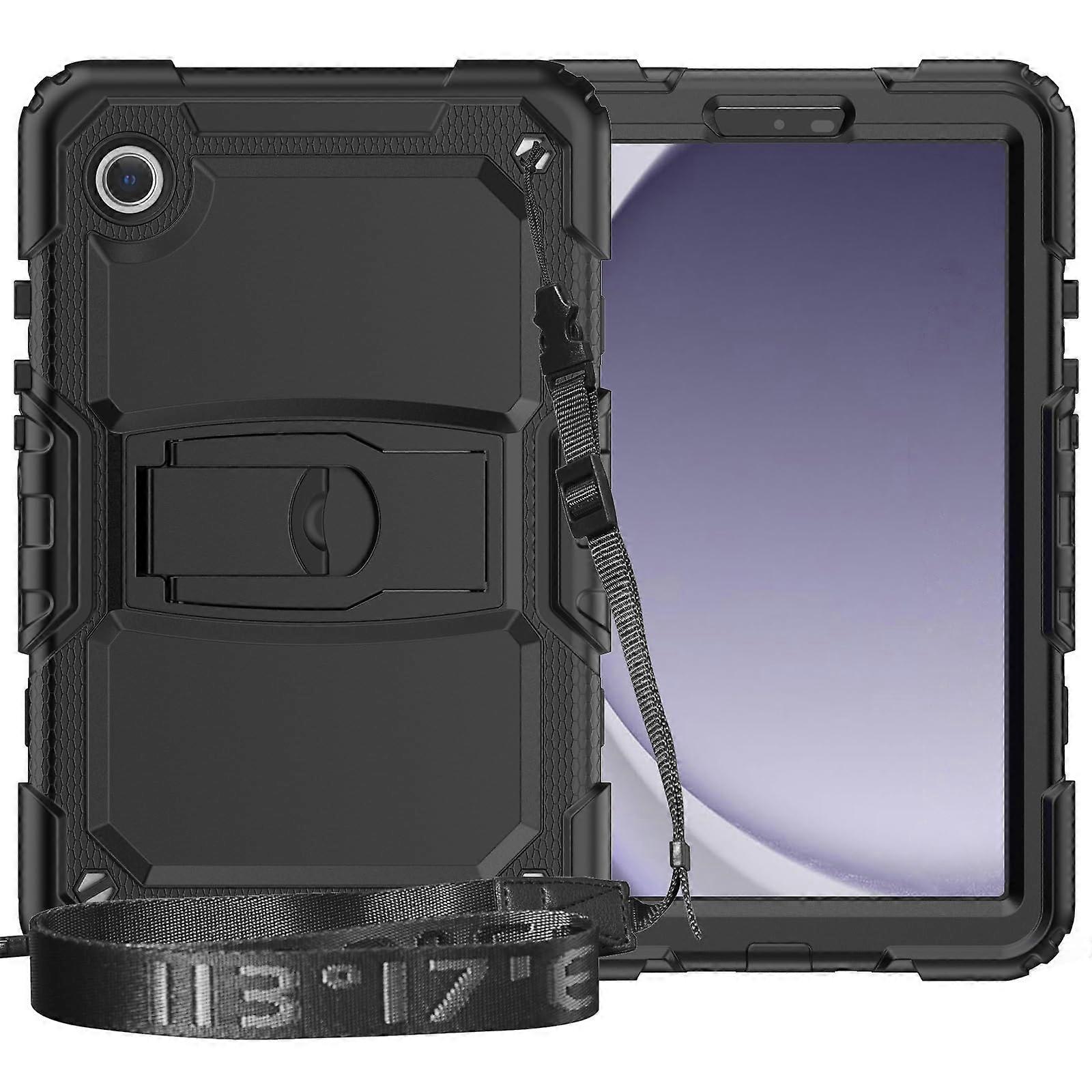 Case for Samsung Galaxy Tab A9 8.7 Inch SM-X110/X115/X117, 3-Layer Hybrid Shockproof Protective Cover with Built-in Screen Protector