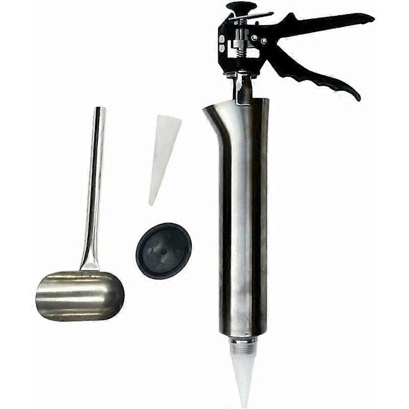 Manual Mortar Grout Applicator, Pointing Mortar Caulking Gun with Replaceable Nozzles Cement Grouting Machine (For Gap)