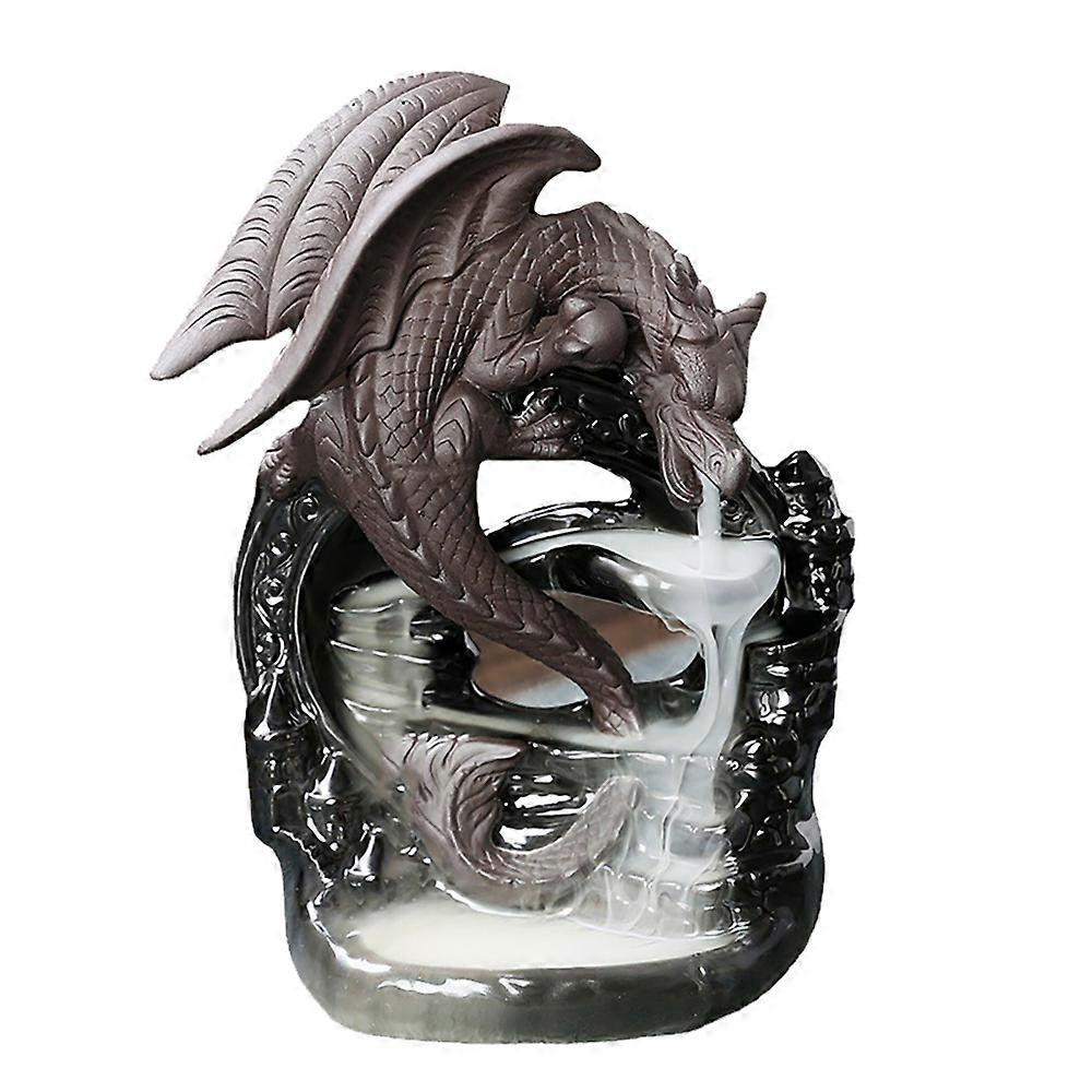Dragon Zen Decor Waterfall Incense Cone Holder Censer Encensoir Palnik Incense Meditation Backflow