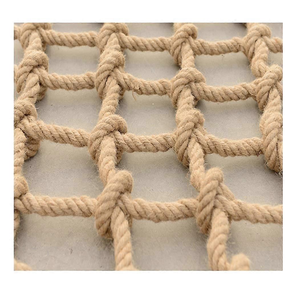 Hemp Cargo Net Dia 12mm Fall Protection Safety Net Garden Netting Ceiling Decorative Net