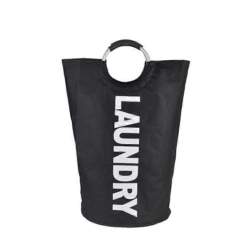 90L Laundry Baskets, Foldable Laundry Bag, Folding Large Capacity Laundry Baskets (Black, L)