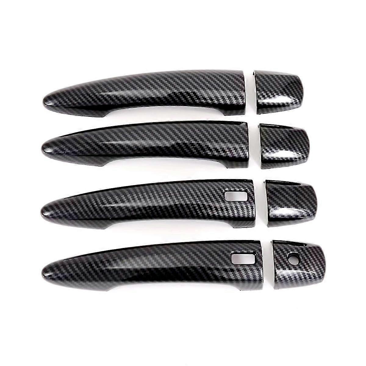 For Rogue 2021 2022 2023 Car Outer Door Handle Cover Trim, with Smart Holes, ABS Carbon Fiber