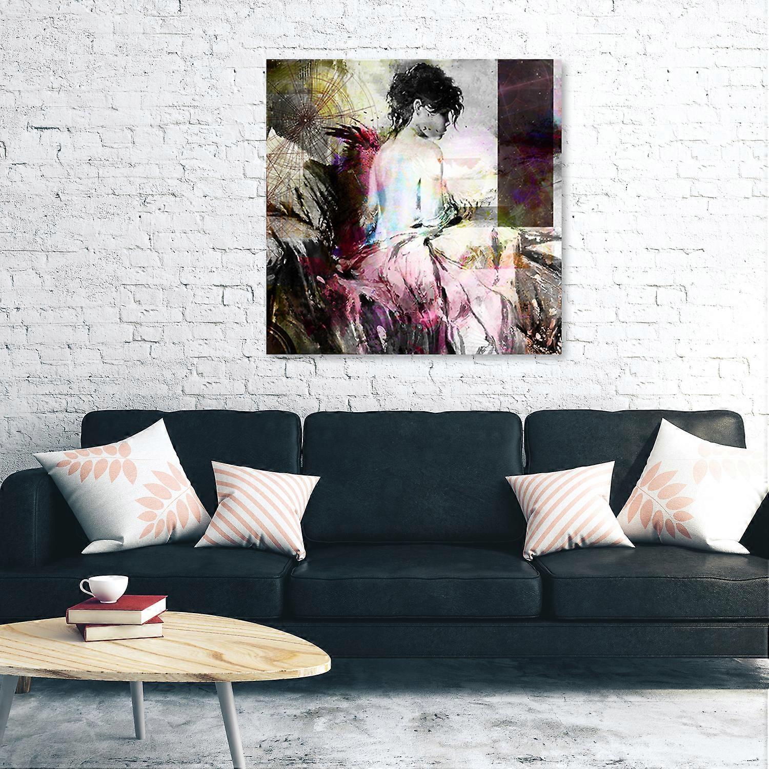 Fotobehang, Mensen - Roze - 40x40